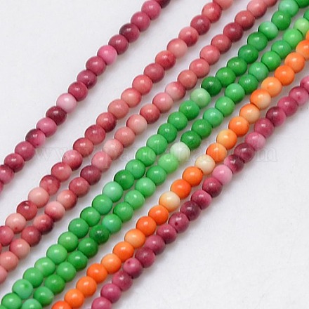 Synthetic Fossil  Beads Strands G-L029-2mm-M-1