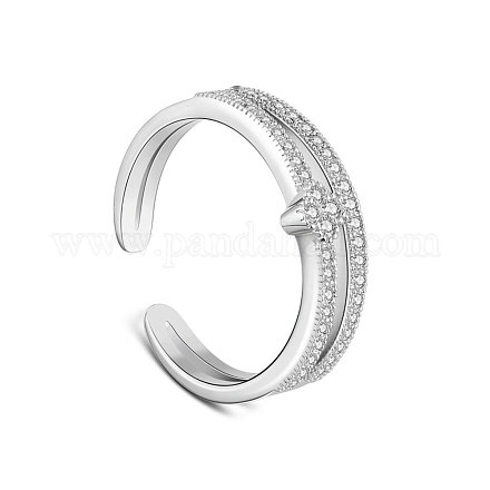 925 кольцо-манжета из стерлингового серебра с родиевым покрытием TS-R425-S-1
