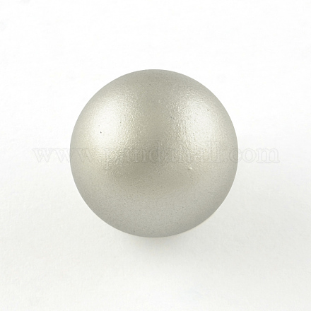 No Hole Spray Painted Brass Round Bell Beads KKB-R001-18mm-08-1