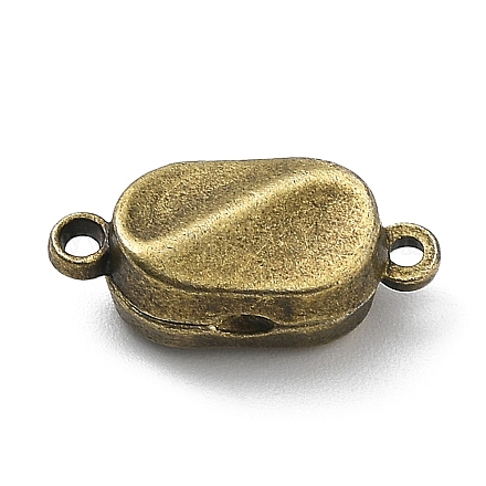 Brass Magnetic Clasps with Loops KK-Q785-08AB-1