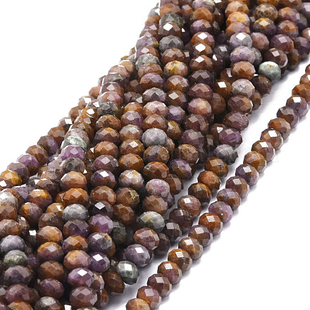 Chapelets de perles en rubis et saphir naturels G-E569-I10-1