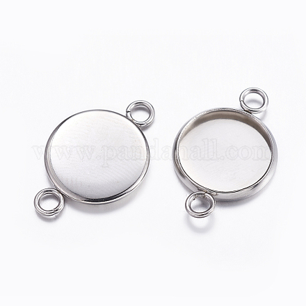 304 Stainless Steel Cabochon Connector Settings STAS-P161-29-12mm-1