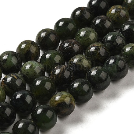 Brins naturels de perles de chrysoprase G-H298-A09-04-1