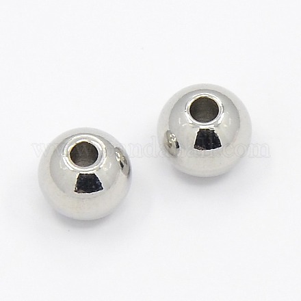 304 acier inoxydable perles rondes lisses X-STAS-M006-01A-1
