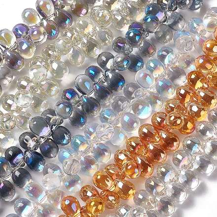 Chapelets de perles en verre électroplaqué EGLA-L031-M-1