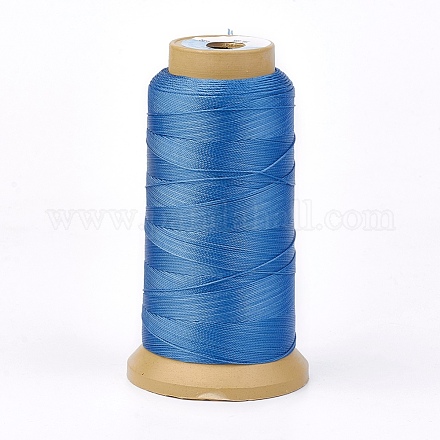 ポリエステル糸  カスタム織りジュエリー作りのために  ドジャーブルー  0.25mm  約700m /ロール NWIR-K023-0.25mm-11-1
