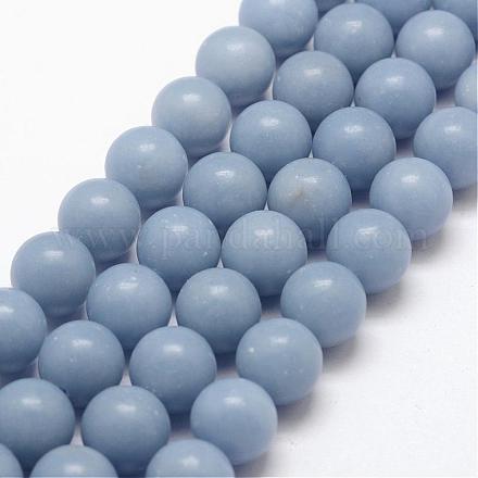 Natural Angelite Beads Strands G-P217-31-12mm-1