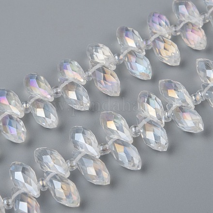 Perlas de cristal de cristal hebras GLAA-D033-01-1
