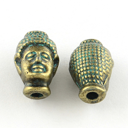 Buddha Zinc Alloy Beads PALLOY-R065-195-LF-1