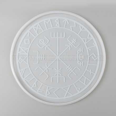 Stampi in silicone per tappetino da divinazione con pietre runiche X-DIY-P006-35-1
