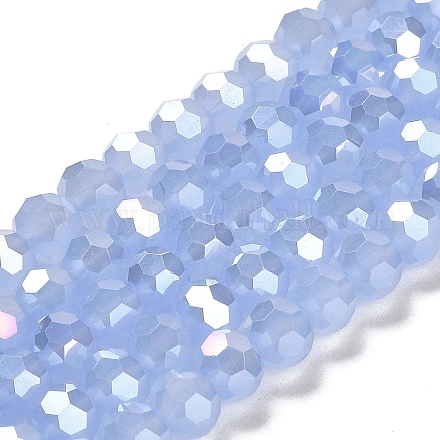 Supports de perles de verre imitation jade EGLA-A035-J8mm-B03-1