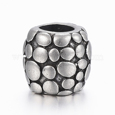 316 Surgical Stainless Steel European Beads STAS-G153-43AS-1
