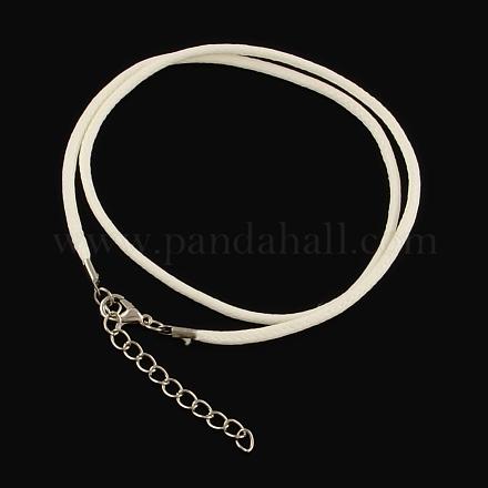 Waxed Cotton Cord Necklace Making MAK-S032-1.5mm-122-1