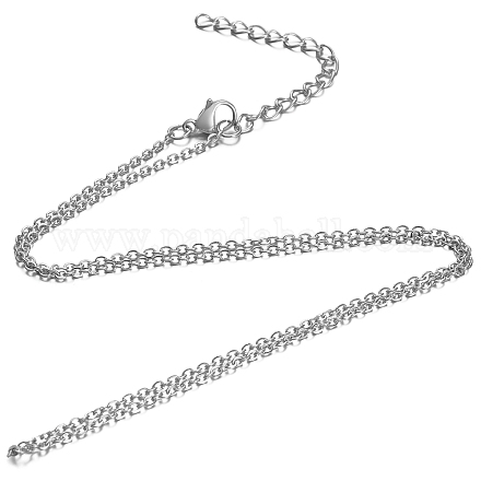 304 Stainless Steel Cable Chain Necklace X-STAS-T040-PJ204-70-1
