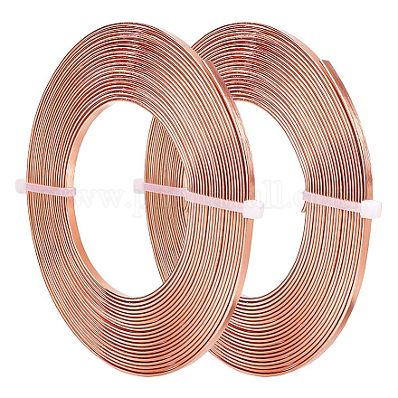 BENECREAT 10m (32FT) 3mm Wide Flat Jewelry Craft Wire 18 Gauge Aluminum Wire for Bezel AW-BC0003-04B-B-1
