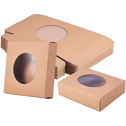 Boîtes pliables en papier kraft CON-WH0068-63A-1