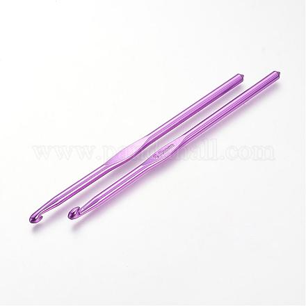 アルミかぎ針編みのフック  暗紫色  ピン：5.5mm  148x5.5mm TOOL-R058-08A-1