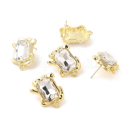 Alloy Stud Earring Finding FIND-O002-07LG-1