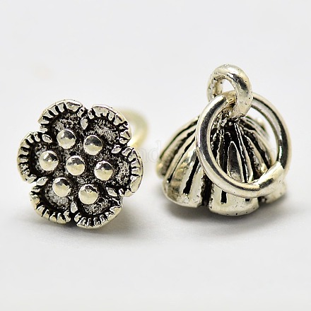 Vintage Thai Sterling Silver Flower Charms Pendants for Jewelry Making STER-L008-95B-1