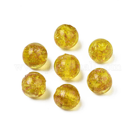 Perles vernissées de sable d'or manuelles  LAMP-T016-09D-1