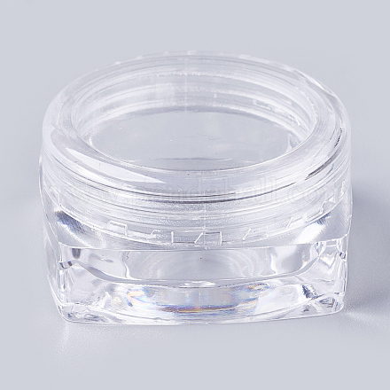 Tarro de crema facial portátil vacío de plástico de 3g ps MRMJ-WH0020-02-1