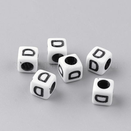 Opaque Acrylic Beads X-SACR-Q188-02D-1