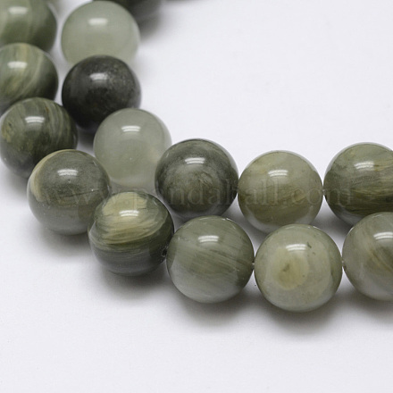 Chapelets de perles en jaspe verte naturelle de la ligne G-G735-55-8mm-1