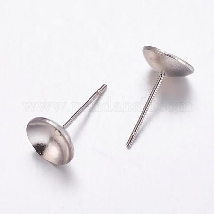 Accessoires de puces d'oreilles en 304 acier inoxydable STAS-K146-016-8mm-1