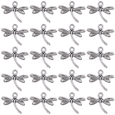 SUNNYCLUE 1 Box 100Pcs Silver Dragonfly Charms Bulk Flying Dragonfly Charm Insect Tibetan Alloy Spring Dragonflies Charm for Jewelry Making Charms Supplies Keychain Dangles Earring Necklace DIY Craft TIBE-SC0001-91-1
