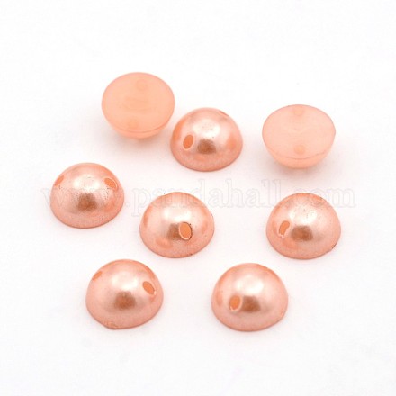 Opaque ABS Plastic Imitation Pearl Beads OACR-P008E-08-1