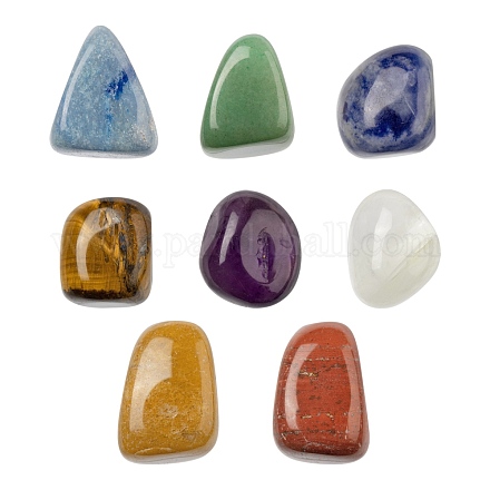 16шт 8 стиля бусины из натуральных смешанных драгоценных камней G-FS0001-95-1