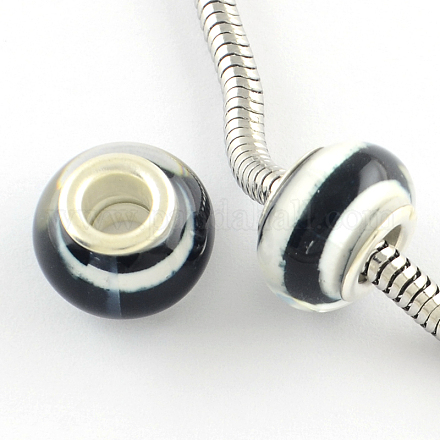 Stripe Resin European Beads RPDL-R005-01-1