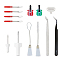 SUPERFINDINGS 1 Set 13PCS Sewing Machine Cleaning Kit Repair Machine Random Color Sewing Tools Includes Short Screwdriver Iron Screwdriver Pointed Tweezers Double Headed Lint Brush for Repair Machine