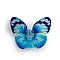 Acrylic Claw Hair Clips, Butterfly, Dodger Blue, 95x100x45mm