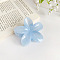 Candy Color Flower Plastic Claw Hair Clips, Hair Accessories for Women & Girls, Light Sky Blue, 80x70mm