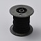Iron Wire, with Cotton Coated, Black, 1mm