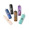 Natural Gemstone Pendants, Rectangle Charms with Brass Micro Pave Cubic Zirconia Findings, Golden, The Color Of Zircon Is Random, Mixed Dyed and Undyed, 51x13x7mm, Hole: 3x2mm