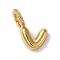 Brass Micro Pave Cubic Zirconia Pendants, Lead Free & Cadmium Free, Long-Lasting Plated Letter V, 18x15x9mm, Hole: 5mm