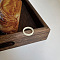 1Pc Acrylic Plain Band Rings, White, Inner Diameter: 17mm
