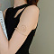 Vortex Alloy Upper Arm Open Cuff Bangles, Armband Bangles, Golden, 2-1/2 inch(6.5cm)