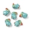 Handmade Porcelain Beads, Bird, Famille Rose Porcelain, Light Blue, 19.5~20.5x16~19x11~11.5mm, Hole: 1.8mm