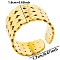 Minimalist Hammered 304 Stainless Steel Cuff Rings, Wide Band Open Rings