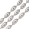 304 Stainless Steel Oval Link Chains, Unwelded, Stainless Steel Color, 14x7x1mm