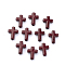 Opaque Acrylic Beads, Cross, Dark Red, 16x12x4.5mm, about 1230pcs/500g