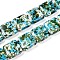 Synthetic Turquoise Beads Strands, Spray Painted, Square, Dark Turquoise, 20x20x6.5mm, Hole: 1mm, about 20pcs/strand, 15.63''(39.7cm)