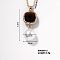 Brass Pave Rhinestone & Imitation Pearl Round Pendnat Shiny Women's Necklaces for Women, Golden, Saddle Brown, 15.75 inch(40cm)