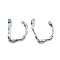 Brass Synthetic Turquoise Toggle Clasps, L Shape, Platinum, Bar: 30x5x5.5mm, Hole: 2mm, L Shape: 35x15x3mm