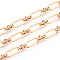 Iron Oval Link Chains, Unwelded, with Spool, Light Gold, 12.5x5.5x1mm, about 32.81 Feet(10m)/Roll