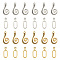20 Sets 2 Style Alloy Hook and Eye Clasps, Nickel Free, Mixed Color, 13.5x25.5x1.5mm 6x16.5x1mm