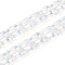 Opalite Beads Strands, Hollow Square, 10x10x3~4mm, Hole: 1mm, about 20pcs/strand, 8.07 inch(20.5cm)